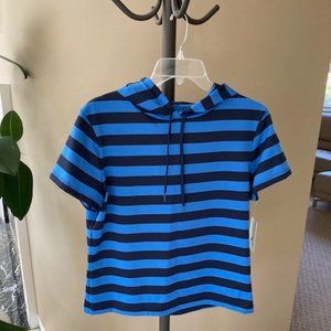 Nautica Women's Hooded Stripe Top, Size XL